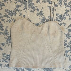 beige/tan h&m crop top